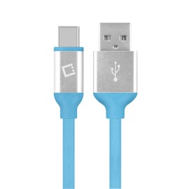 USB-C Fast Charging Cable, Type-C to USB-A 2.0 Fast Charger Cord (4 Feet) - Light Blue