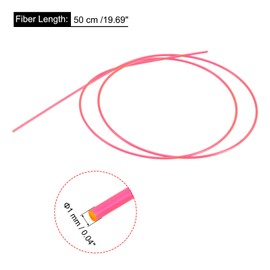MECCANIXITY Fiber Optic Rods PMMA 1mmx50cm for Sight Filament Red