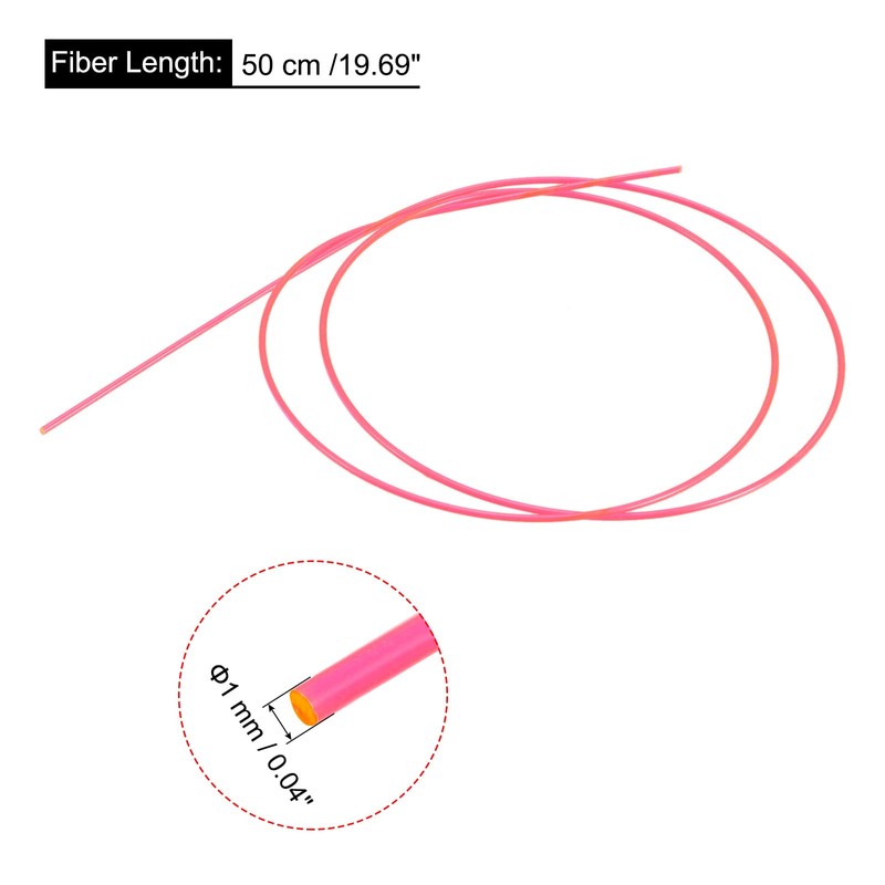 MECCANIXITY Fiber Optic Rods PMMA 1mmx50cm for Sight Filament Red