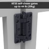 D&D Technologies KF3SPS KwikFit Polymer General Purpose Gate Hinge, for