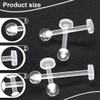 ZAMXHUG Plastic Lip Piercing Labret Stud 1.2 mm Flexible Piercing