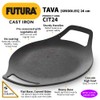 HAWKINS Futura 24 cm Cast Iron Tava, Cast Iron Tawa
