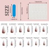 NICENEEDED 24PCS Long Stiletto Press on Nails, White Gradient False