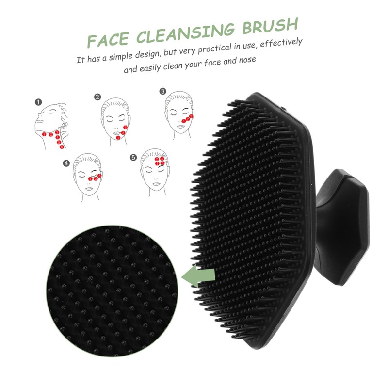 Ipetboom Household Facial Brush Facial Exfoliator Tool Face Wash Scrubber