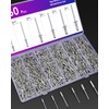 ANVINKU 260PCS Pop Rivets Assortment, Aluminum Blind Rivet Set, M3.2/M4/M4.8