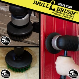 Construction Tools - Medium, Stiff, Ultra Stiff Scrub 3 Brush Kit - Threaded - 5/16 x 24 - fits Electric - Cordless - Air Pneumatic - Dual Action - Orbital - Rotary - Buffer - Polisher - Machine