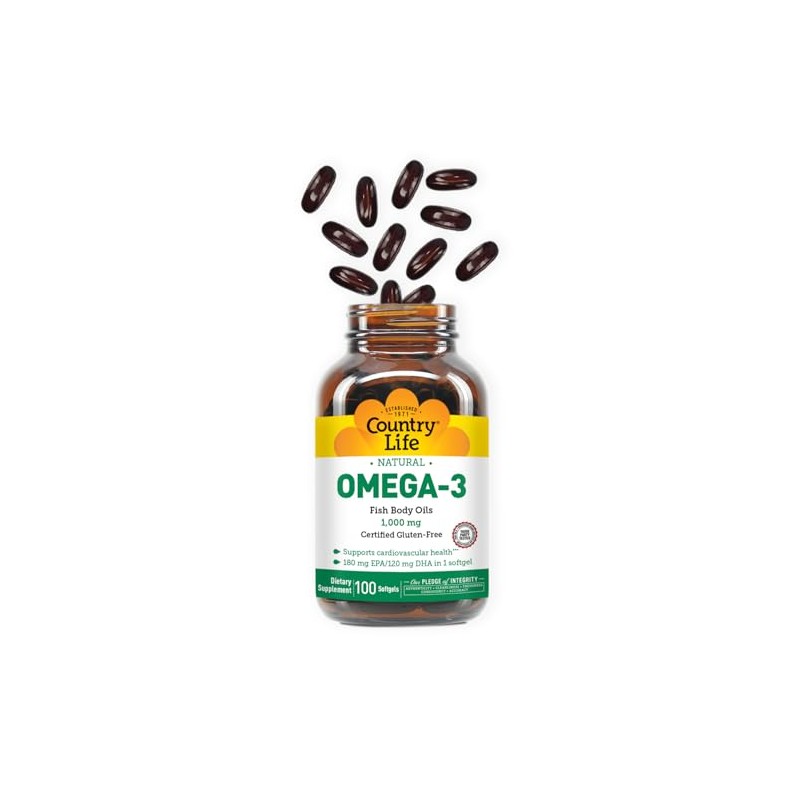 Country Life Aceite de pescado omega-3 - 1000 mg -