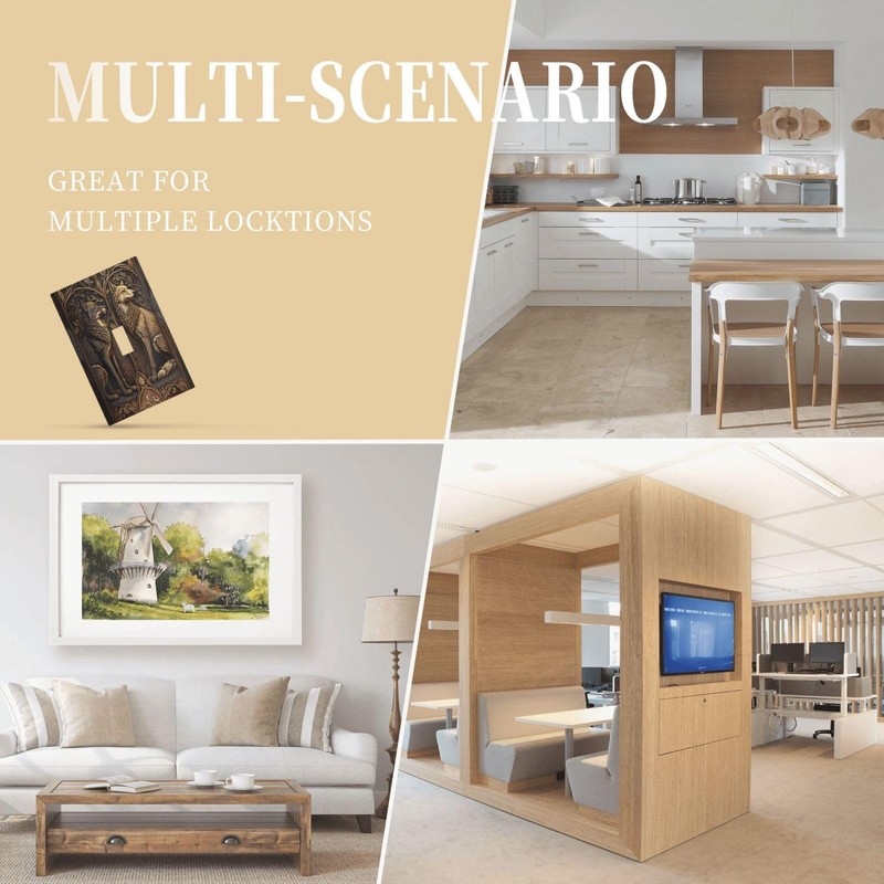 Medieval Of Two Wolves 1 Gang Single Toggle Light Switch