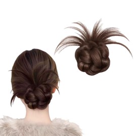 Bun Wig, Hair Ornament, Hair Clip Type, Partial Wig, Hair Extension, Hair Clip, Point Wig, Hairpiece, Fashionable, Hair Enhancement, High Temperature Hair Item, Natural, Scoop Volume, Easy to Wear, Women's, Kimono, Recitals, Weddings, Coming-of-Age Cerem