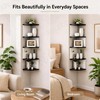 No-Drill Corner Shelf Wall Mount, 5-Tier Floating Corner Bookshelf with