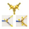 Hooshing Brass 3 Way Shut Off Valve 3/8" Hose Barb