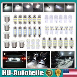HU-Autoteile 42PCS Car Interior Combo LED Map Dome Door Trunk License Plate Light Bulbs White