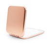 Compact Mirror for Purse, Metal Square Shell, Double-Sided 1X/2X Magnifying,