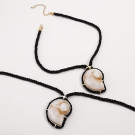 KummerSaprk Shell Necklace Seashell Pendant Conch Charm Gold-Tone Beachy Jewelry Lightweight Adjustable Chain for Women Beach Vacation Essentials