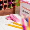 Pink Erasers, Shuttle Art 200 Pack Pink Erasers Bulk for