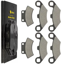 Caltric Front Rear Brake Pads for Polaris Trail Boss 250 2X4 4X4 1988 1989 90 91 1992