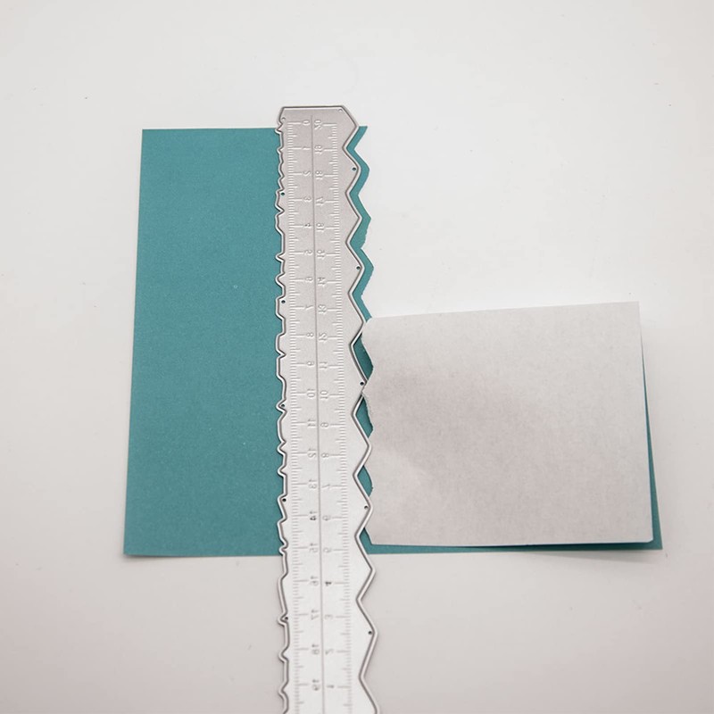 Irregular Edges Ruler, Carbon Steel Paper Tearing Ruler, Embossing Lightweight