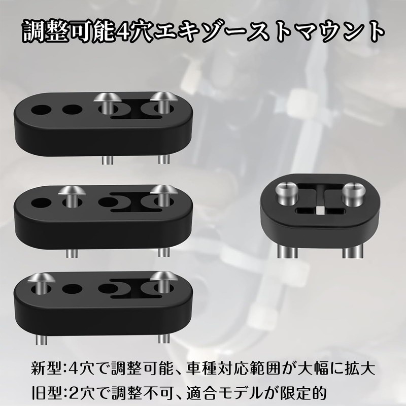 JUJUGO Muffler Hanger Mount, Reinforced Exhaust Pipe Rubber Hanger, Vibration