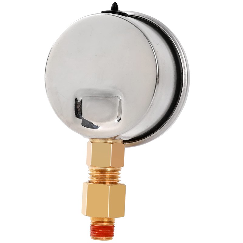 UHARBOUR Glycerin Filled Vacuum Pressure Gauge, 2-1/2" Clear dial,1/4" NPT