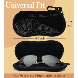 WRIGAEL Sunglasses Case Soft Glasses Cases for Women Pouch Eyeglass Bag Eye Glass Kids Girls Boys Men Sun Glasses Cute Kawaii Slim Thin Reading Glasses Purse, Black Gear