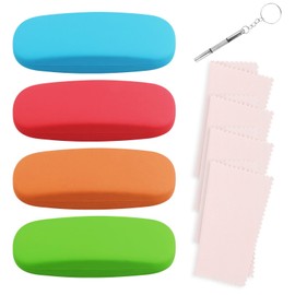 LTISHABILTD 4 PACK Hard Shell Glasses Case, Portable Eyeglass Case Protective Holder Glasses Stand for Glasses and Sunglasses