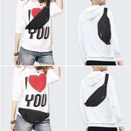 MAXTOP Large Bumbag Waist Fanny Pack for Men Women Bum Bag with Headphone Jack and 4-Zipper Pockets Adjustable Belt for Biking Running Jogging Traveling Outdoors Workout Cycling Fitness Hiking