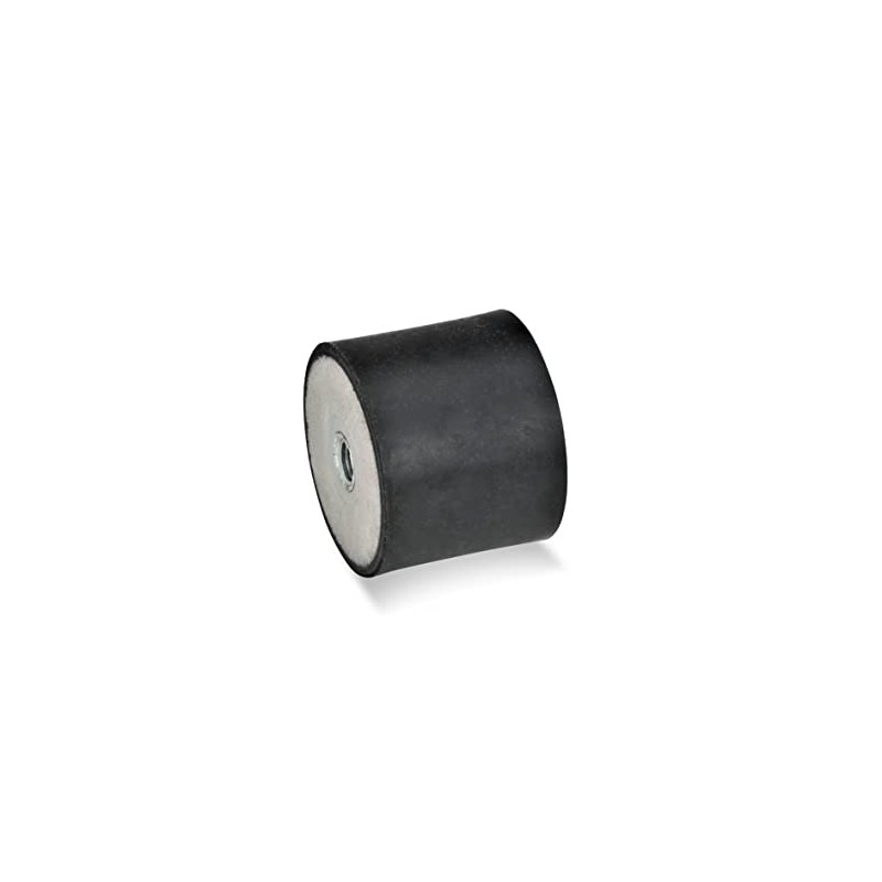 Ganter Normelemente GN 351-25-20-M6-EE-55 351-25-20-M6-EE-55 Rubber Buffer Black Thread M6
