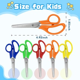 300 Pcs Kids Scissors Bulk Children Blunt Tip Safety Scissors Multipurpose Rounded Tip for Student Office School Craft Supplies (300)