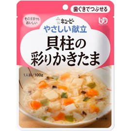 キユーピー やさしい献立 貝柱の彩りかきたま 100g×6個 【区分2:歯ぐきでつぶせる】