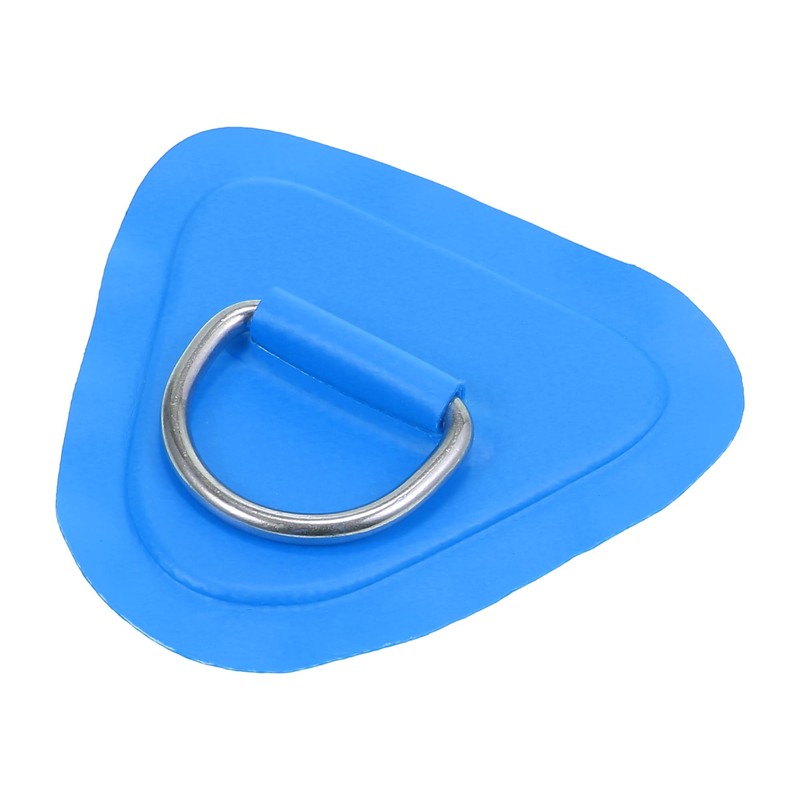 X AUTOHAUX 6pcs D Ring Patch PVC Stainless Steel Triangle