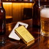 Kynzaro 2-Pack Magnetic Fridge Bottle Opener, Gold Bar Design with