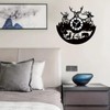 Deer and Bear Scene Wall Clock, Remote Control, 12 Inches