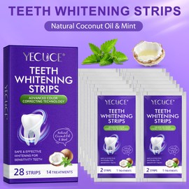 Purple Whitening Strips, Professional Teeth Whitening Strips 14 Packs 28 Pcs, Safe Non-Slip Dry Strip Technology for Whiter Teeth, 30 Minutes Fast Results, Non-Sensitive Formula,Fast-Result Products