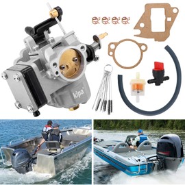 Kipa Carburetor assembly Kit For Yamaha 2-Stroke 9.9hp 15hp Outboard Engine 6E8-14301-00/01/02/03/04/05 6E7-14301-00/01/02/03/04 684-14301-40/41/42/43/44/52/53 Boat Motor