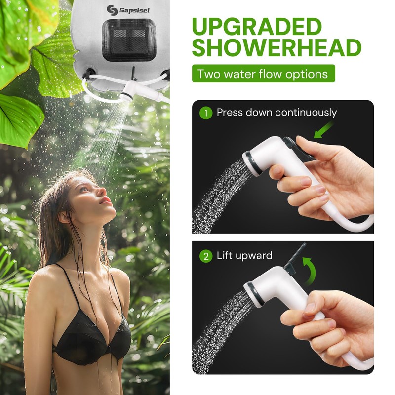 5 Gal/20L Solar Heating Camping Shower