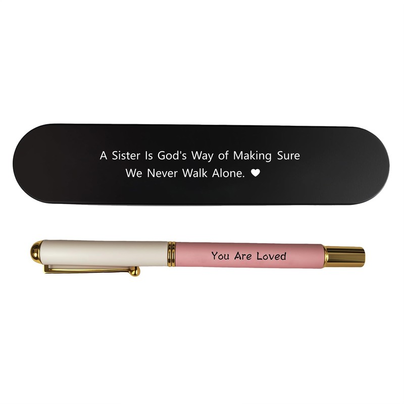 iyaone Sister Gift Pen - You Are Loved Engraved Pen,
