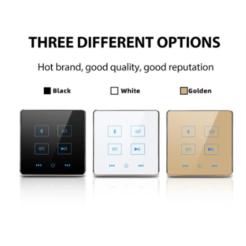 Aswalling Home Theater Bluetooth Wall Amplifier Touch Screen Music Panel