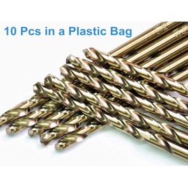 10PCS, 13/64", Cobalt Twist Drill Bits