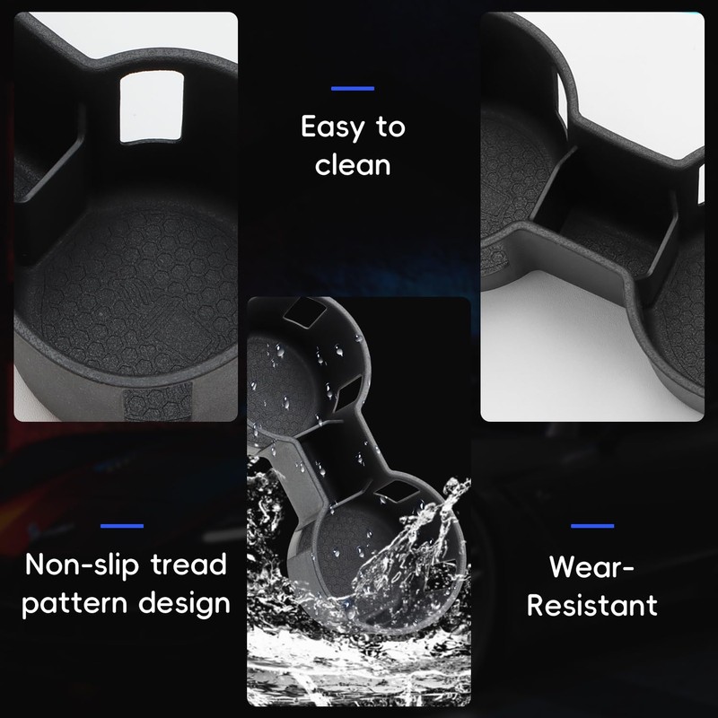 Auovo Cup Holder Insert for 2024-2025 Ford Ranger Accessories Non-Slip
