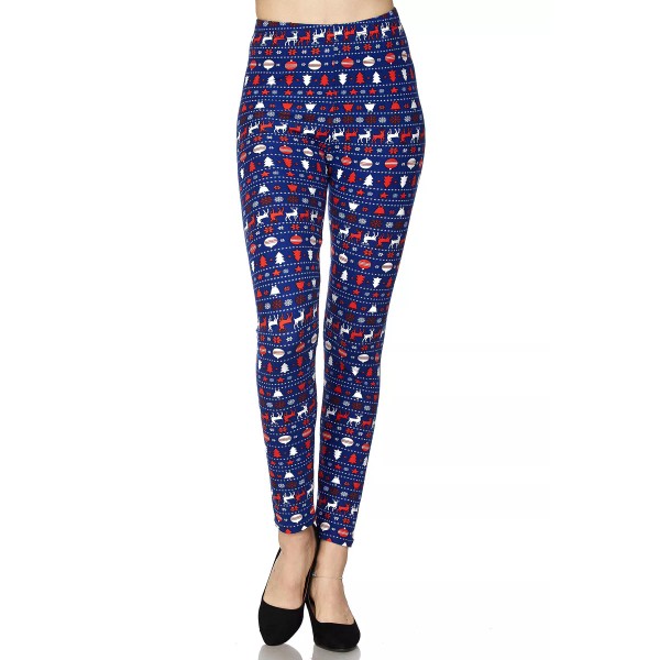 TC Collection PLUS SIZE Buttery Soft Always Brushed Christmas Leggings