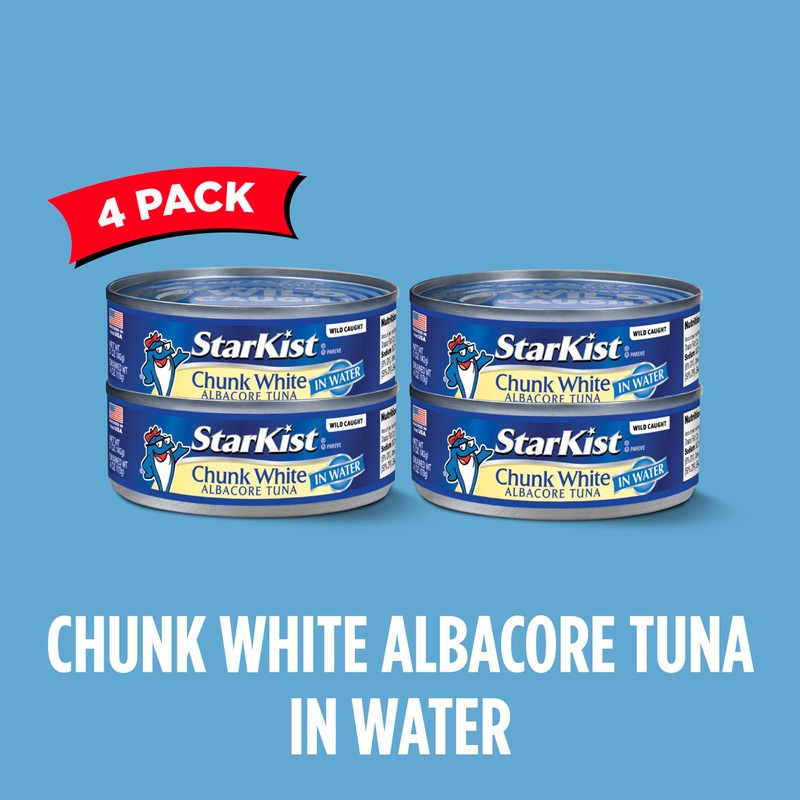 StarKist Chunk White Tuna in Water 5 oz Can, 4
