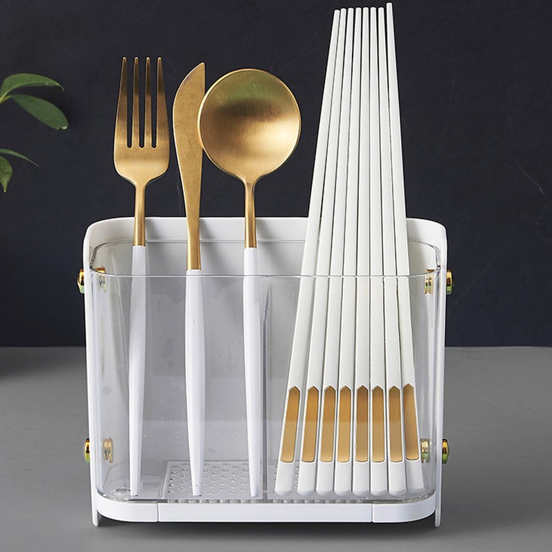 Utensil Drying Rack Chopstick Holder Wall Mounted Plastic Chopsticks Straws