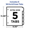 Avery Durable Write-On Plastic Dividers with Pockets, 5-Tabs, 1 Set