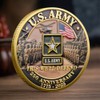 U.S. Army 250th Anniversary Commemorative Gold-Plated Challenge Coin, Double-Sided High