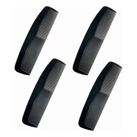 Globusman Peine De Bolsillo Clásico Negro Barba Cabello Globusman 4pz