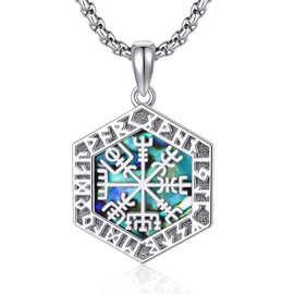 YAFEINI Compass Necklace 925 Sterling Silver Celtic Knot Necklace Graduation Friendship Talisman Travel Necklace Inspirational Graduation Gift Jewellery Gifts for Women, Not known.