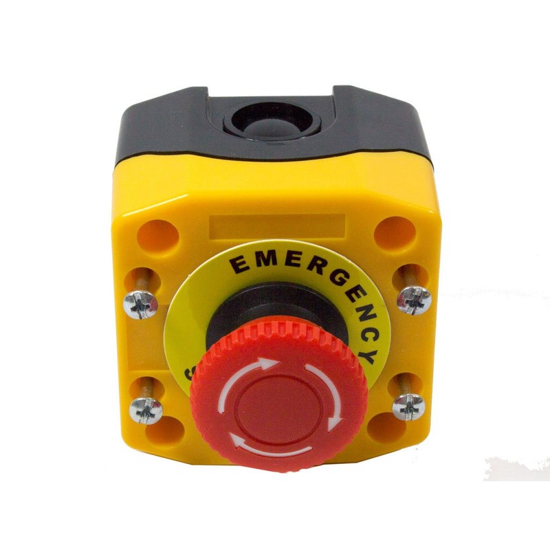 Alpinetech B1LMB Red 22mm 1NC Push Button Self Locking Emergency
