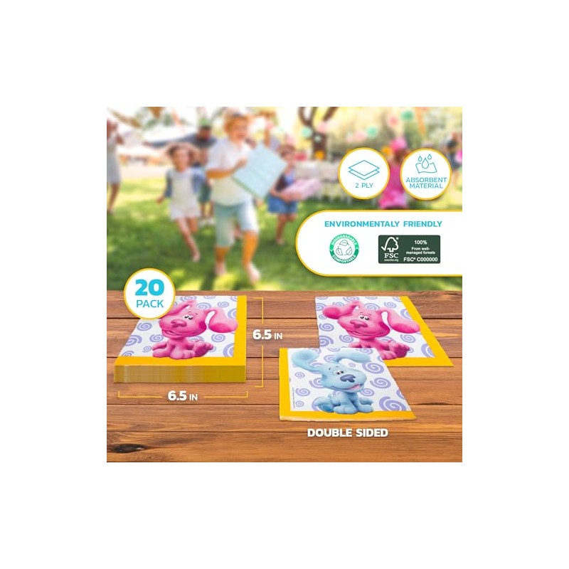 Procos Blue’s Clues Three-Ply Paper Napkins – 13 x 13