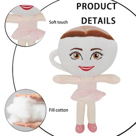 AUNGCSHE Soft Tralalero Tralala Cuddly Toy, Italian Brain Red, Perfect for Children and Adults, Collectable, Cuddly Toy for Fans (Cappuccino)