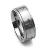 DoubleAccent 8MM Comfort Fit Titanium Wedding Band Cross Flat Ring